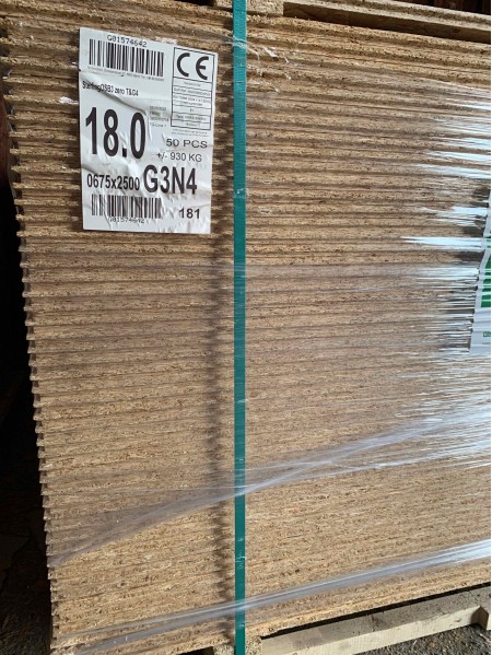 Dalles OSB3 2500 x 675 x 18 mm rainure-languette. la dalle de 1.69 m2