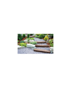 Traverse bois bordure jardin