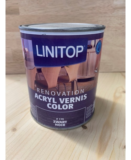 Vernis acrylique polyuréthane LINITOP noir effet patiné 0.75l