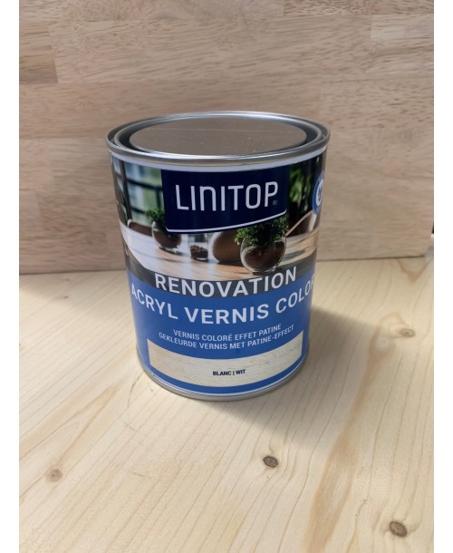 Vernis acrylique polyuréthane LINITOP Blanc effet patiné 0.75l