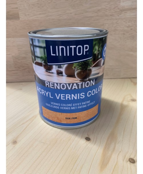 Vernis acrylique polyuréthane LINITOP Teck effet patiné 0.75l