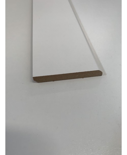 Plinthe MDF revêtu papier blanc 10 x 70 mm de 2.40 m