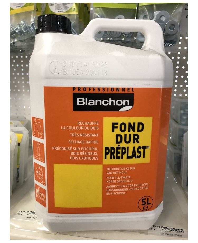 Fond Dur Préplast solvant incolore 5 litres Blanchon