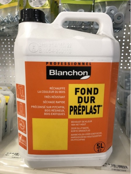 Fond Dur Préplast solvant incolore 5 litres Blanchon