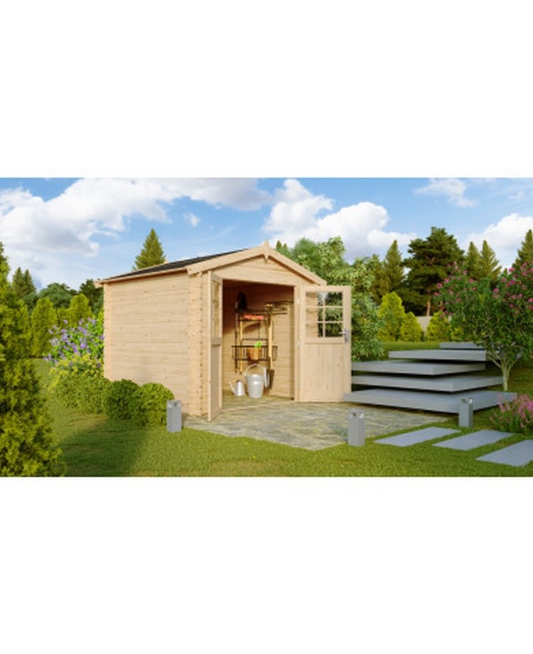 Abri de jardin bois Duty Free 2.44 x 2.36 x 2.22 m en 28 mm (4.60