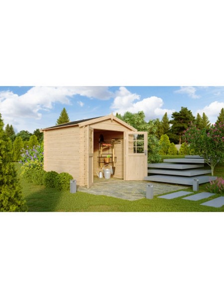 Abri de jardin bois Duty Free 2.44 x 2.36 x 2.22 m en 28 mm (4.60 m2) PROMO